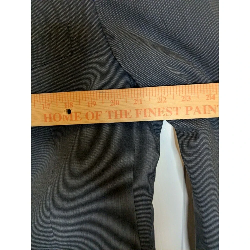 Calvin Klein Men’s Blazer 42L Navy Blue Microstripe Wool Suit Jacket Classic Fit